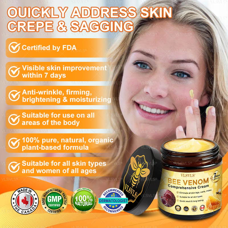 VLSVLS® Bee Venom Comprehensive Cream  👑👑👑LAST DAY 80% OFF (Sagging Skin, Fine Lines, Loss of Firmness, Flat Bust, Drooping Hips, and More💎)
