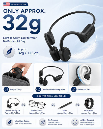 🏆Flash Sale⚡ 50K+ SOLD⏰👂Revitalize your ears again💖Advanced Bone Conduction Smart Hearing Headphones Pryxo™ X7