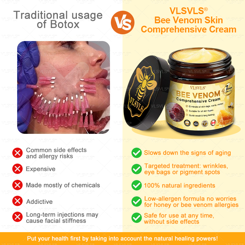 VLSVLS® Bee Venom Comprehensive Cream  👑👑👑LAST DAY 80% OFF (Sagging Skin, Fine Lines, Loss of Firmness, Flat Bust, Drooping Hips, and More💎)