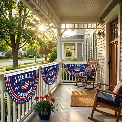 𝐎𝐟𝐟𝐢𝐜𝐢𝐚𝐥 𝐁𝐫𝐚𝐧𝐝 𝐒𝐭𝐨𝐫𝐞🗽USA 250th Anniversary Flag Half Round Banner🦅